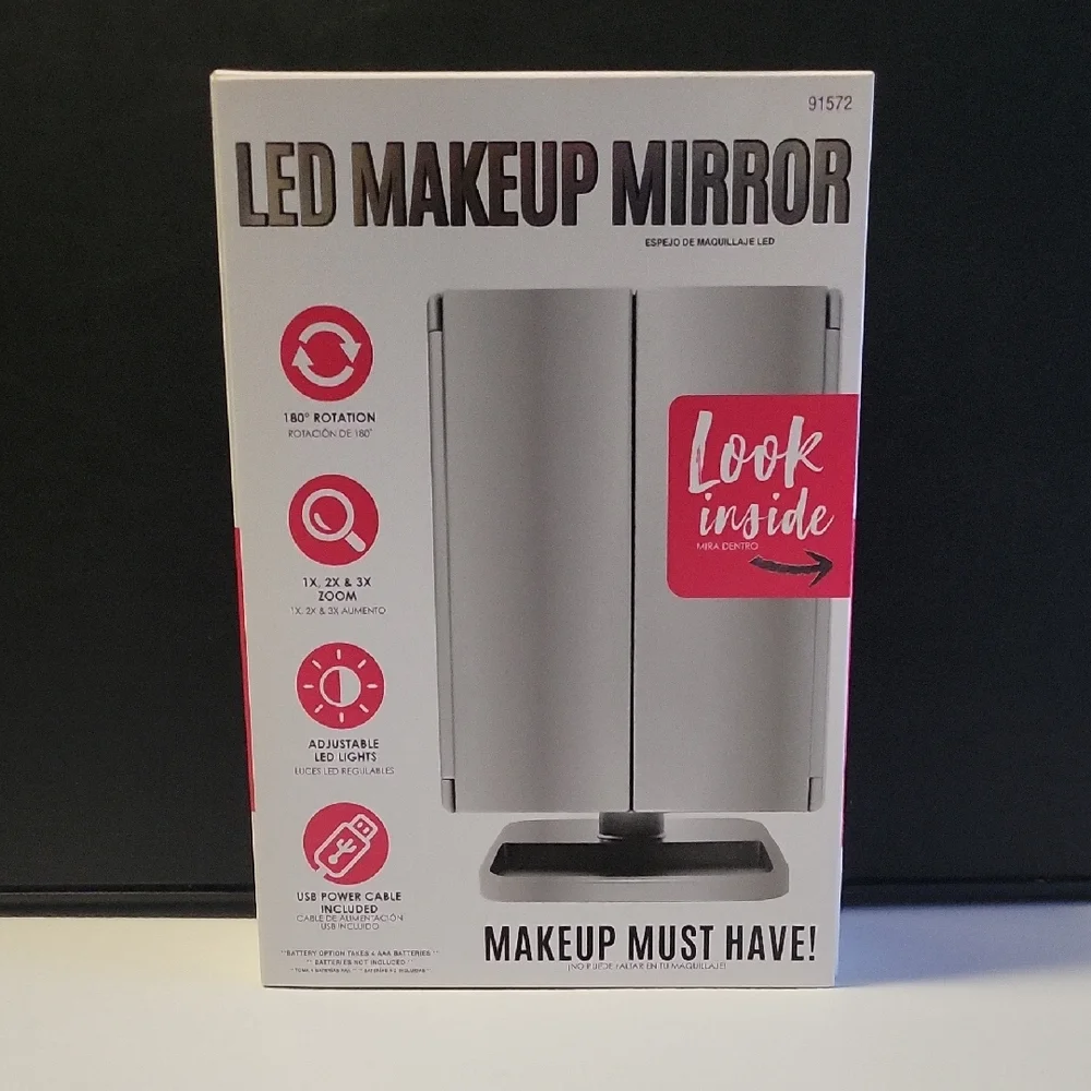 LED Makeup Mirror with Adjustable Brightness